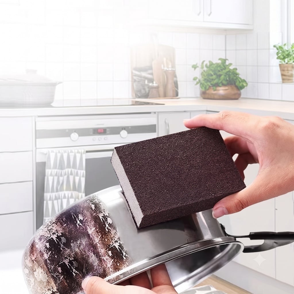 Miếng Cọ Xoong Nồi Màu Nâu Loại Mỏng, Miếng Chà Rửa Nhà Bếp Đa Năng
