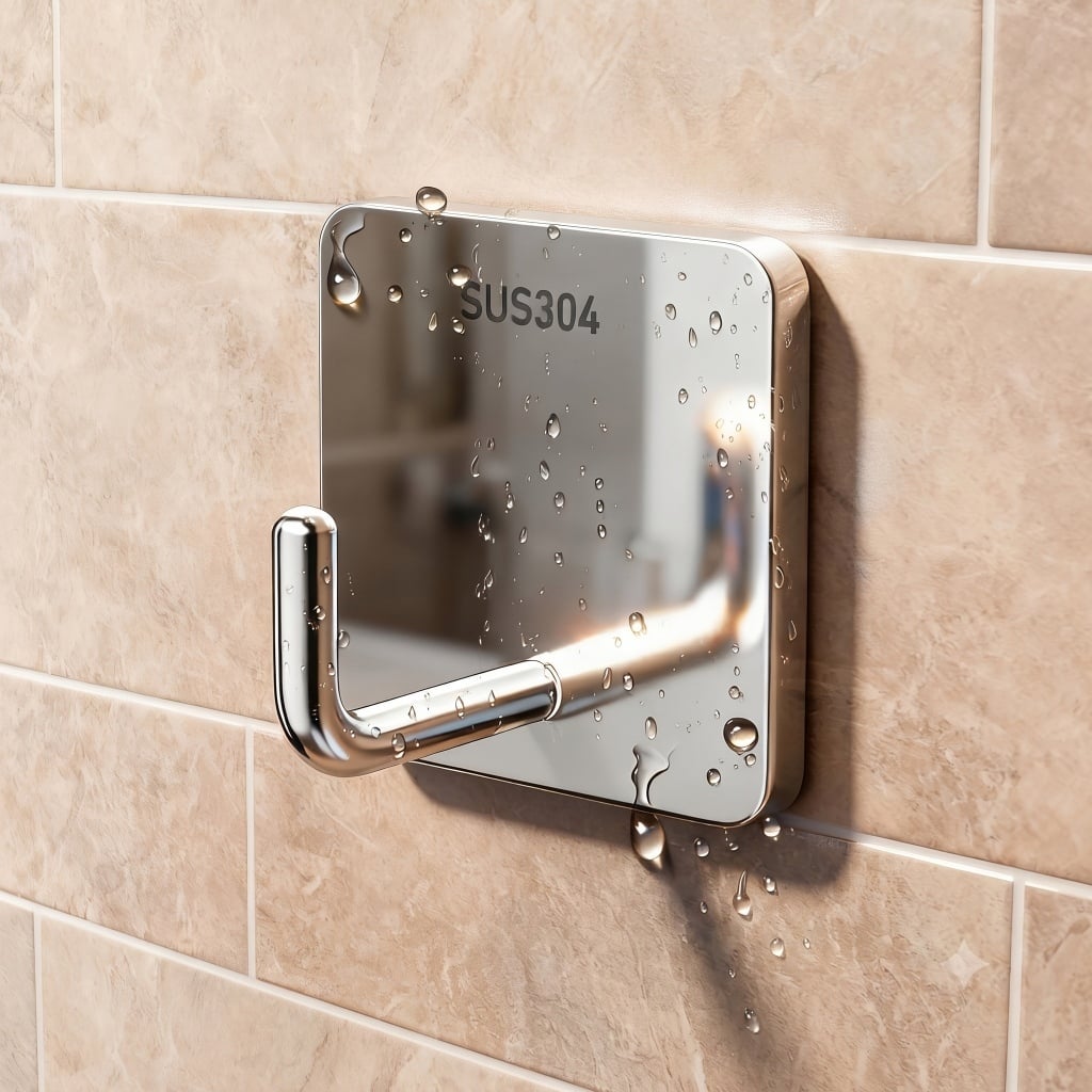 Móc Dán Tường Inox Số 7, Móc Treo Đồ Nhà Bếp Nhà Tắm