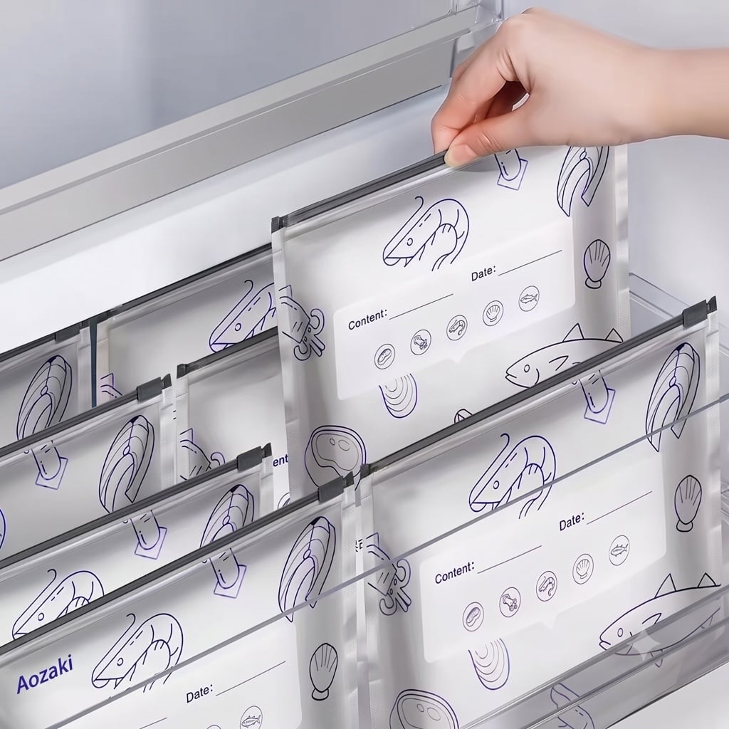 Set 10 Túi Zip Bạc 24x26cm Size Lớn, Túi Bảo Quản Thực Phẩm
