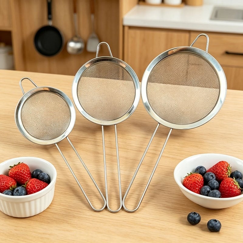 Rây Lọc Inox 16cm, Rây Lọc Thực Phẩm Nhà Bếp Đa Năng
