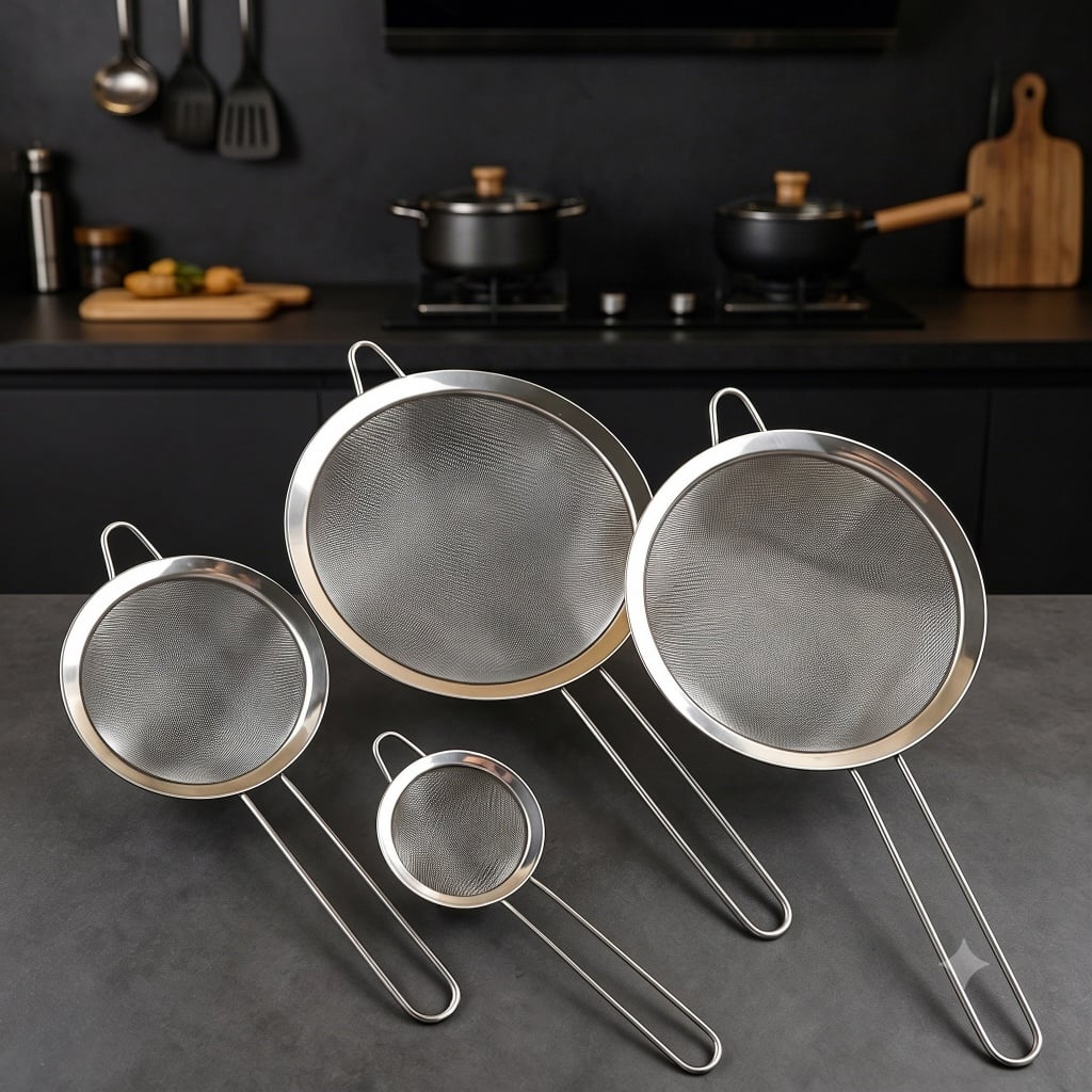 Rây Lọc Inox 12cm, Rây Lọc Thực Phẩm Nhà Bếp Đa Năng