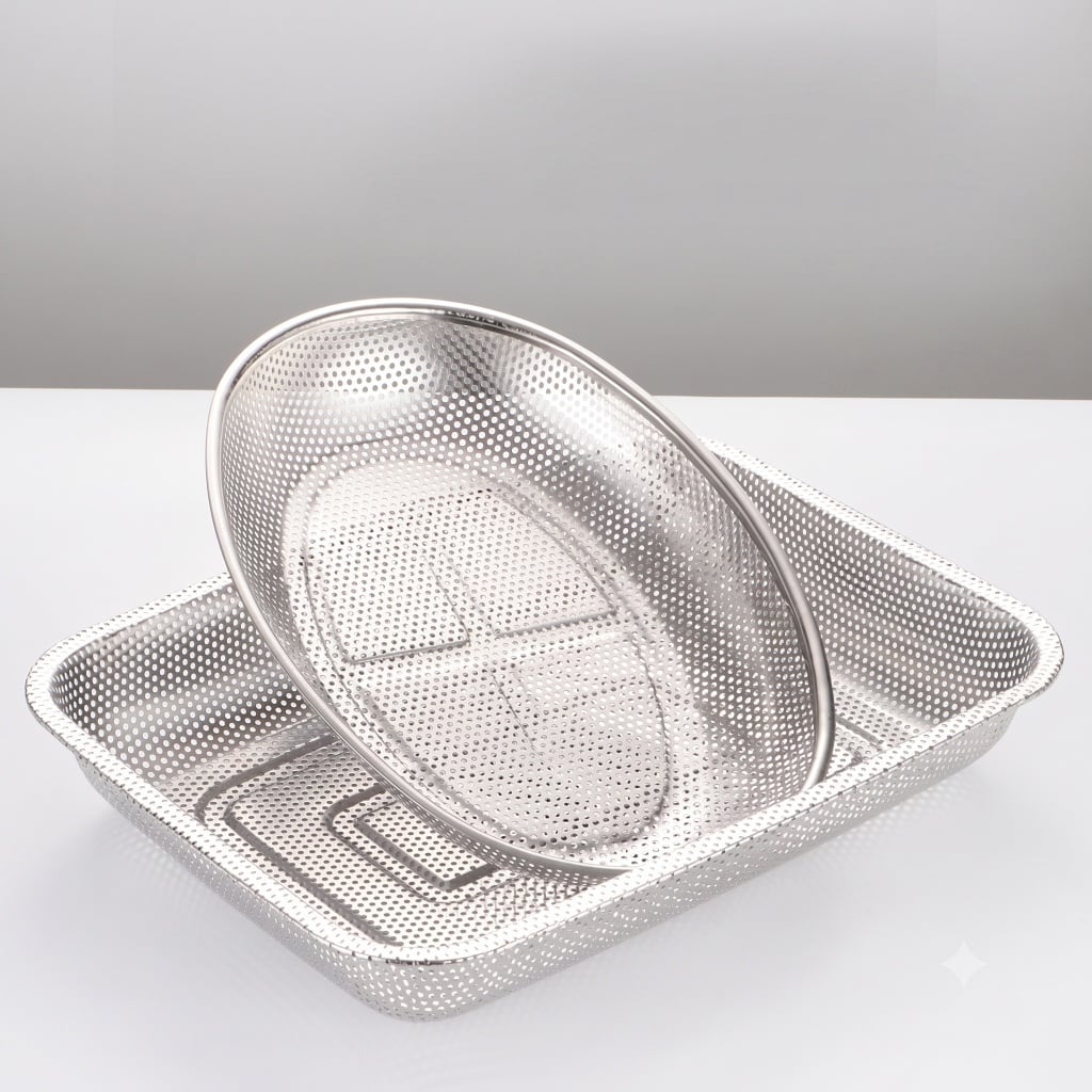 Rổ Vo Gạo Chữ Nhật 36x27cm, Rổ Rửa Gạo Rau Củ Nhà Bếp