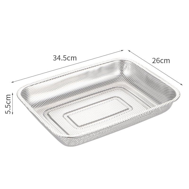 Rổ Vo Gạo Chữ Nhật 36x27cm, Rổ Rửa Gạo Rau Củ Nhà Bếp