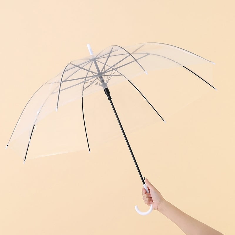 Ô Dù Trong Suốt T100, Dù Đi Mưa Trong Suốt Thời Trang
