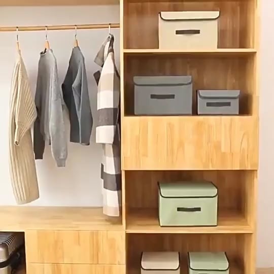 Hộp Vải Đựng Đồ Gấp Gọn, Hộp Lưu Trữ Quần Áo Tiết Kiệm Không Gian