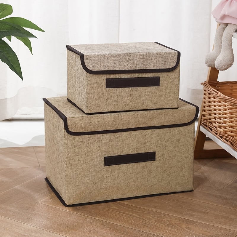 Hộp Vải Đựng Đồ Gấp Gọn, Hộp Lưu Trữ Quần Áo Tiết Kiệm Không Gian