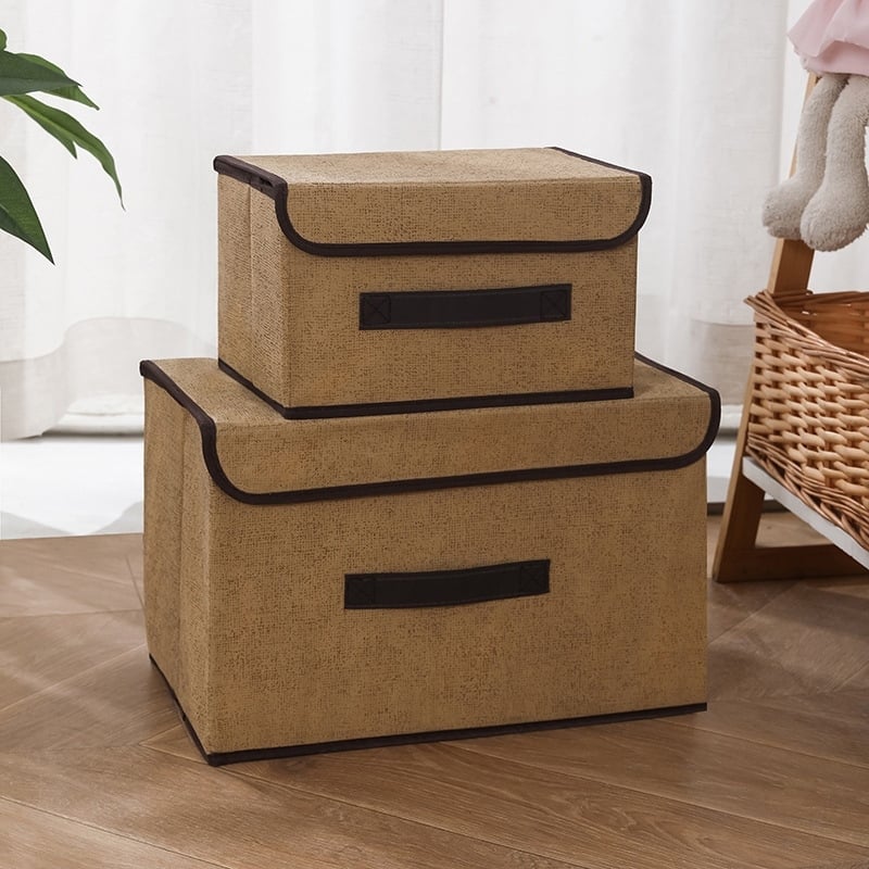 Hộp Vải Đựng Đồ Gấp Gọn, Hộp Lưu Trữ Quần Áo Tiết Kiệm Không Gian