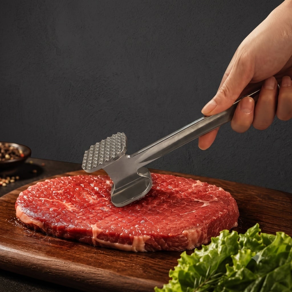Búa Dần Thịt 19cm, Búa Làm Mềm Thịt Dụng Cụ Nhà Bếp