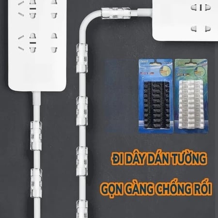 Nẹp Giữ Dây Điện Trong Suốt, Kẹp Cố Định Dây Điện Gọn Gàng