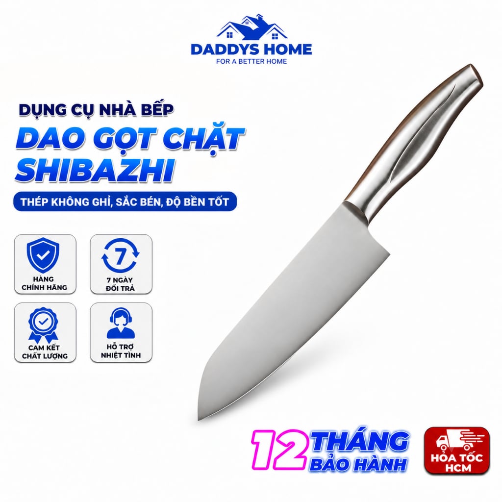 Dao Chặt SHIBAZHI Thép 4CR13 Cao Cấp - SP006447