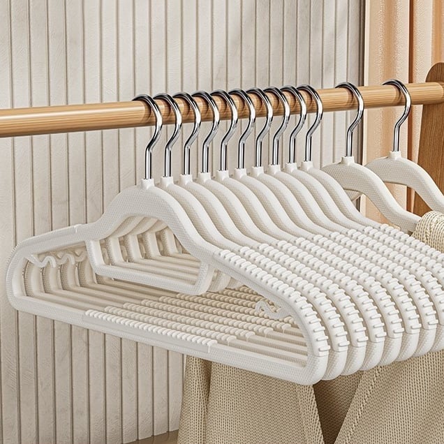 SET 10 Móc Treo Quần Áo Chống Trượt F8, Móc Phơi Đồ Tiết Kiệm Không Gian