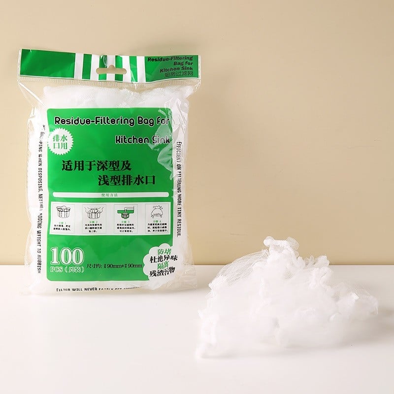 [Bịch 100] Túi Lọc Rác Bồn Rửa Residua, Túi Lọc Rác Bồn Rửa Chén Tiện Lợi
