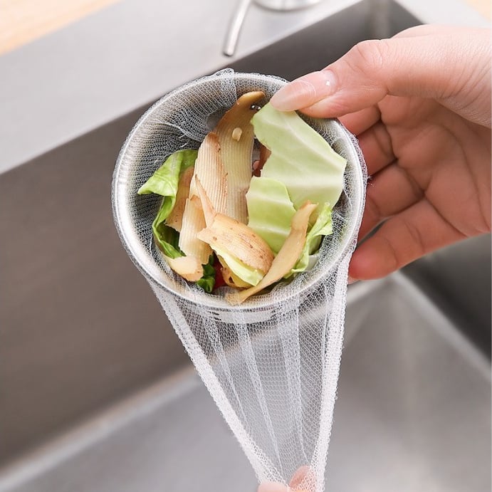 [Bịch 100] Túi Lọc Rác Bồn Rửa Residua, Túi Lọc Rác Bồn Rửa Chén Tiện Lợi
