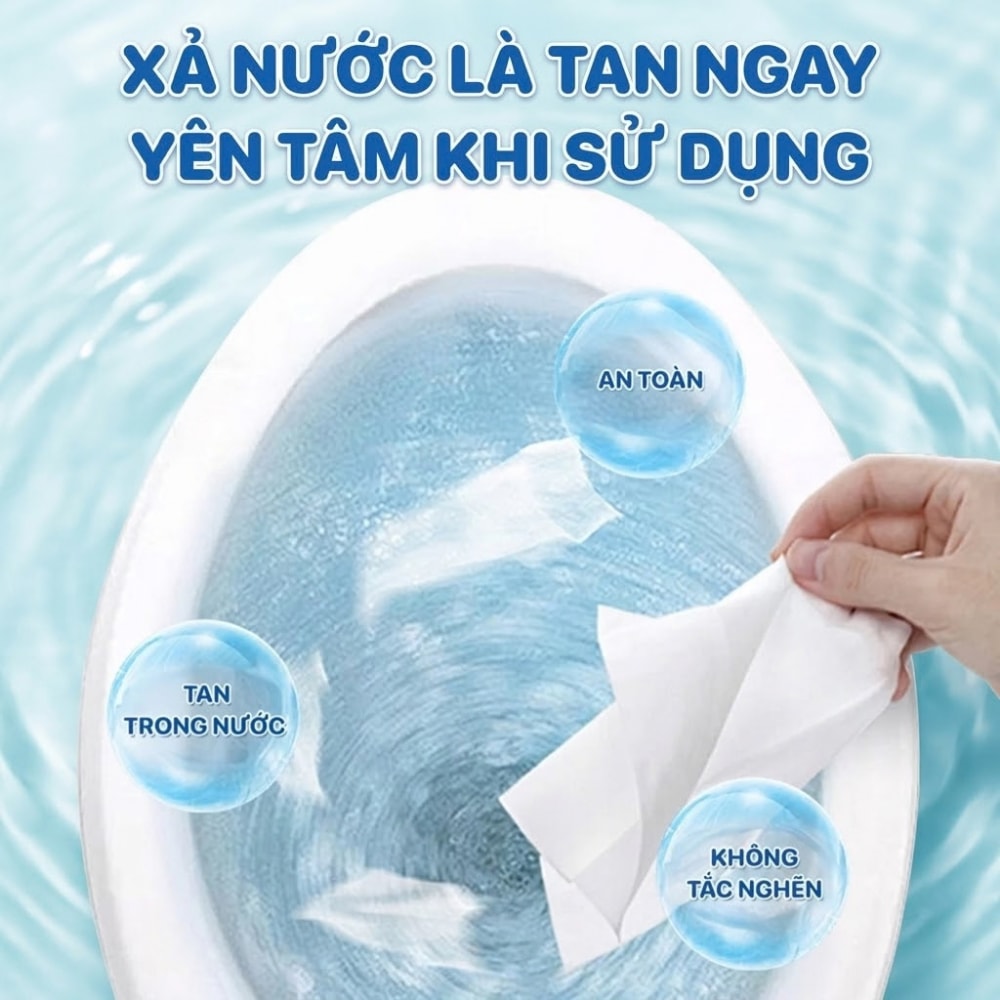 Giấy Vệ Sinh Tan Trong Nước MELTO, Dễ Phân Rã, Thấm Hút Tốt