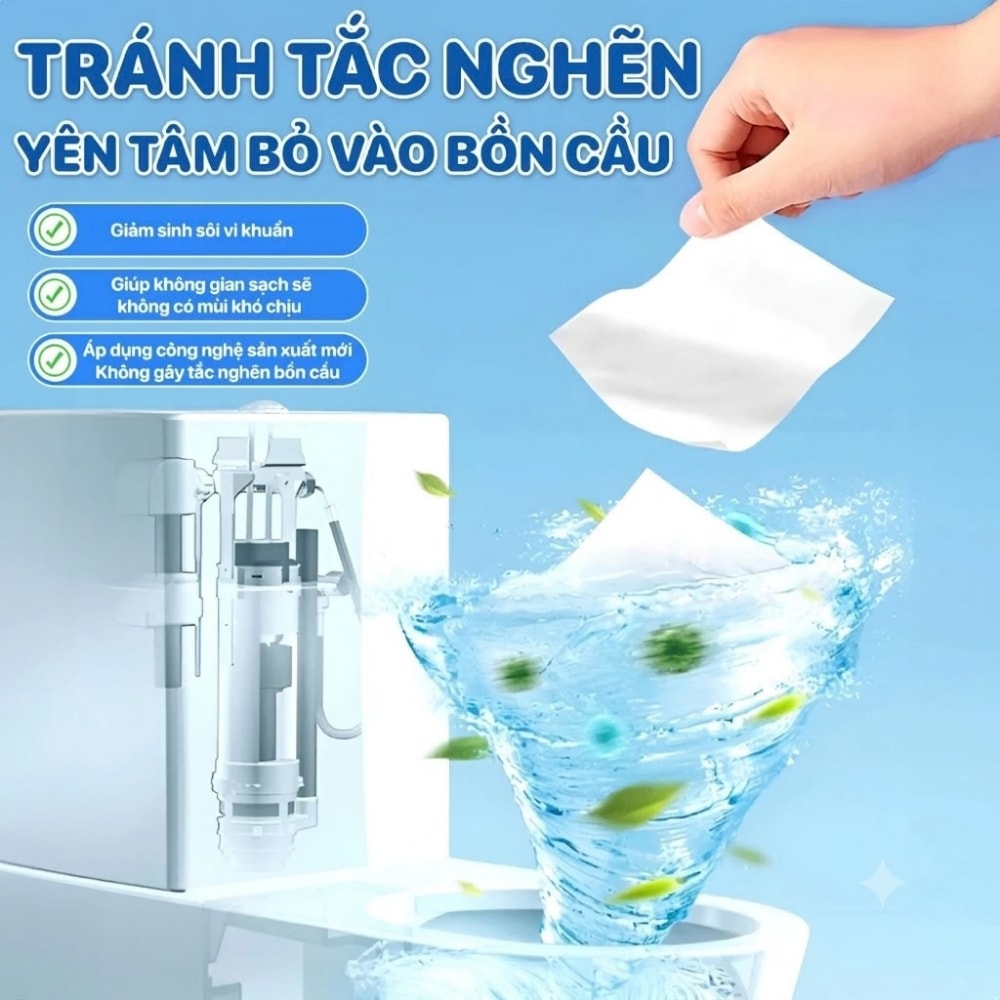 Giấy Vệ Sinh Tan Trong Nước MELTO, Dễ Phân Rã, Thấm Hút Tốt
