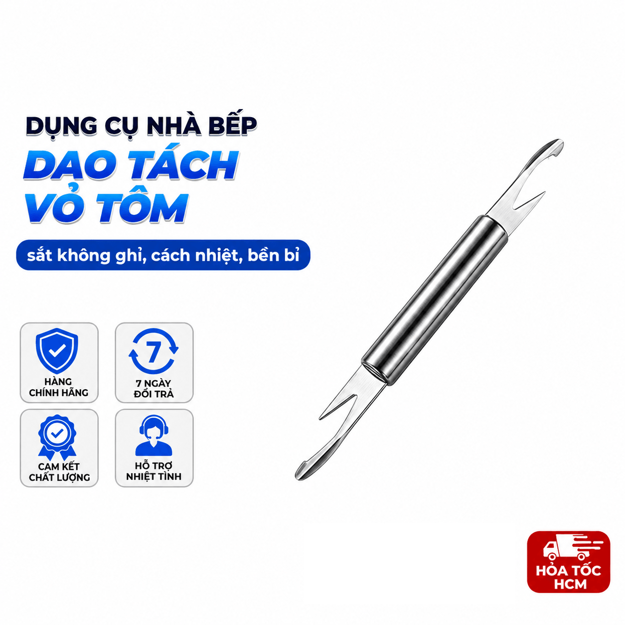 Dụng Cụ Lột Vỏ Tôm, Dao Tách Vỏ Tôm Nhà Bếp Tiện Lợi