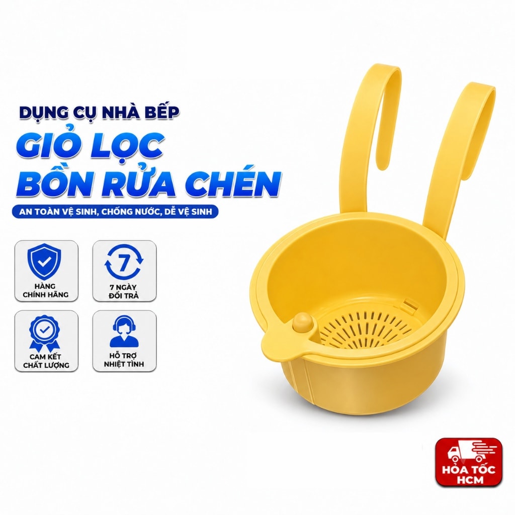Giỏ Lọc Rác Treo Vòi Nước 2 Trong 1, Giỏ Lọc Bồn Rửa Chén