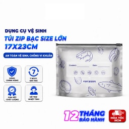 Set 10 Túi Zip Bạc 17x23cm, Túi Bảo Quản Thực Phẩm