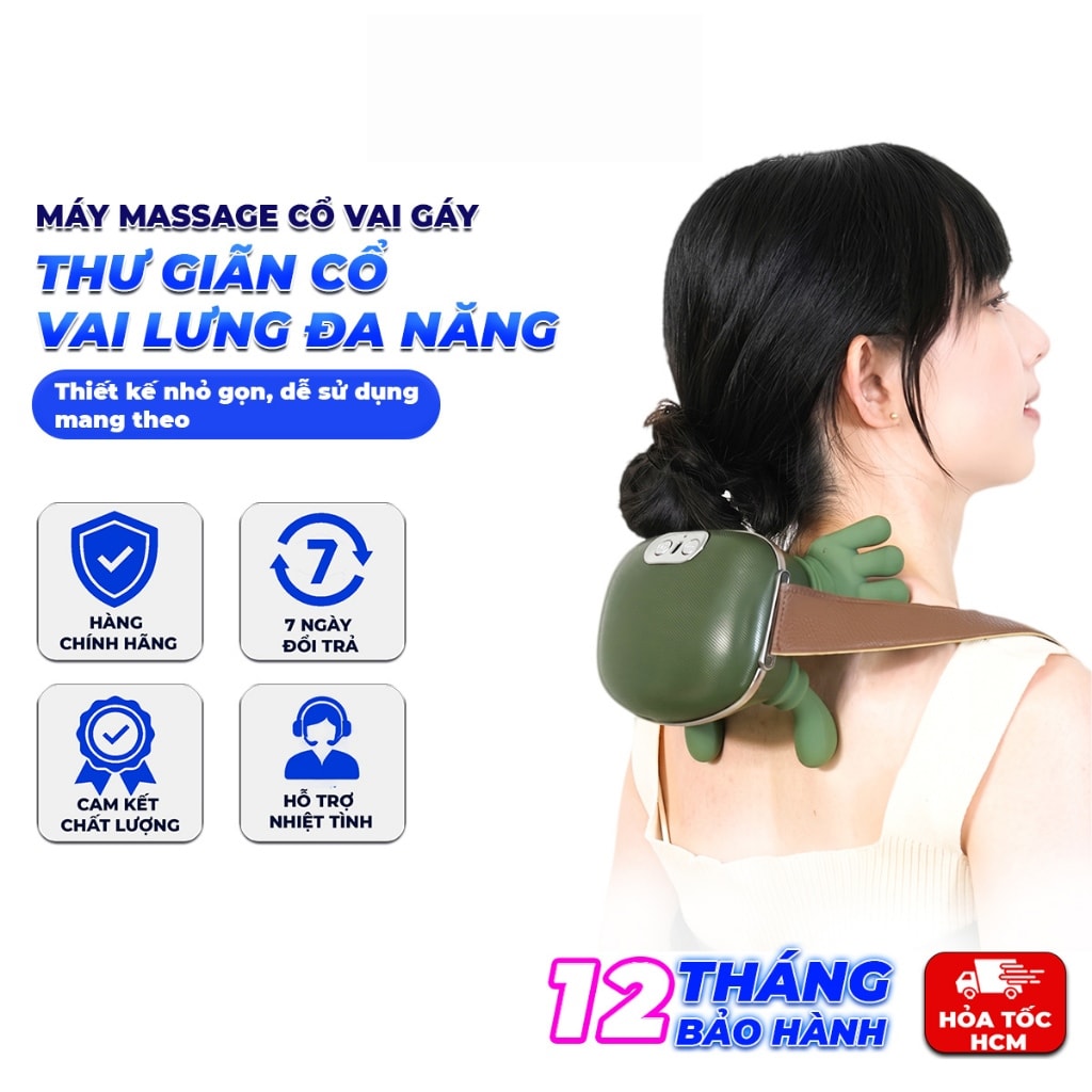 Máy Massage Cổ Vai Gáy N7, Máy Massage Thư Giãn Cổ Vai Lưng Đa Năng