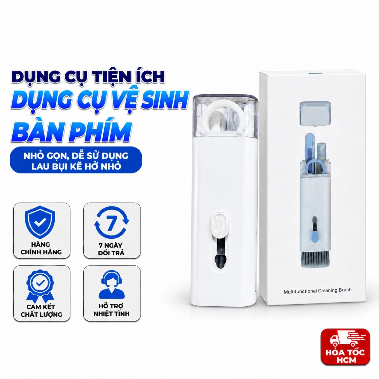 Bộ Vệ Sinh Bàn Phím Laptop 7 Trong 1, Dụng Cụ Vệ Sinh Điện Tử Đa Năng
