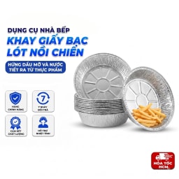 Dĩa Bạc Nồi Chiên Không Dầu 22cm, Khay Giấy Bạc Lót Nồi Chiên