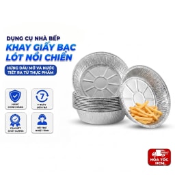 Dĩa Bạc Nồi Chiên Không Dầu 18cm, Khay Giấy Bạc Lót Nồi Chiên