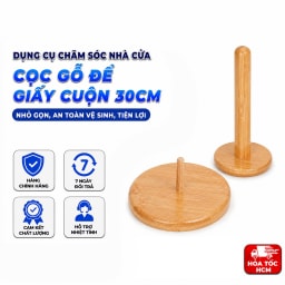 Cọc Gỗ Để Giấy Cuộn 30cm, Giá Treo Giấy Cuộn Nhà Bếp