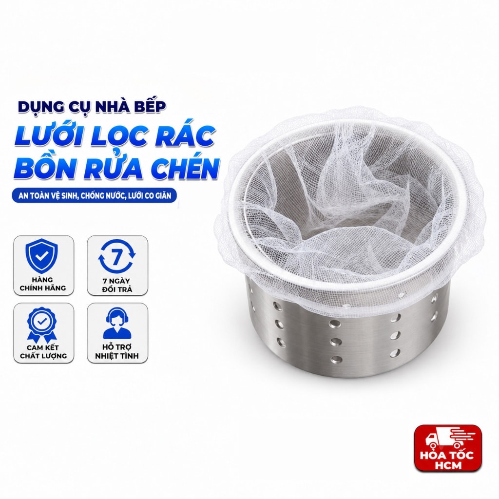 Túi 100 Lưới Lọc Rác Bồn Rửa Chén, Túi Lọc Rác Bồn Rửa Nhà Bếp