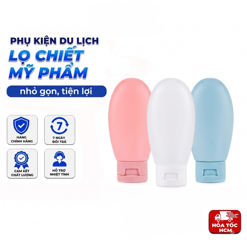 Bộ 3 Lọ Chiết Mỹ Phẩm, Chai Chiết Du Lịch Nhỏ Gọn Tiện Lợi