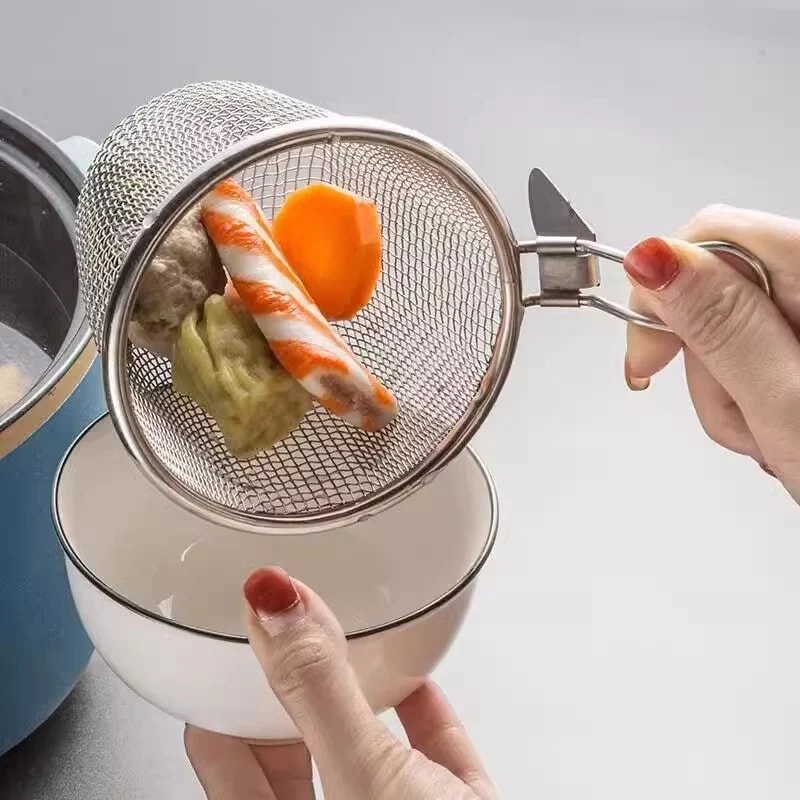 Giỏ Lưới Nhúng Lẩu Inox