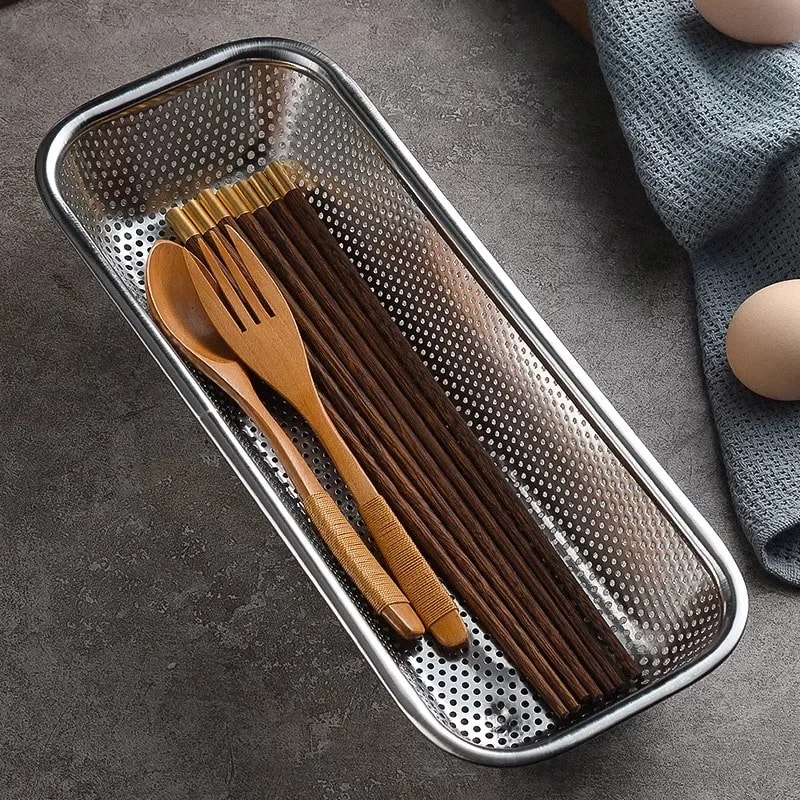 Rổ Vo Gạo Dài 30x12cm, Rổ Rửa Gạo Rau Củ Nhà Bếp