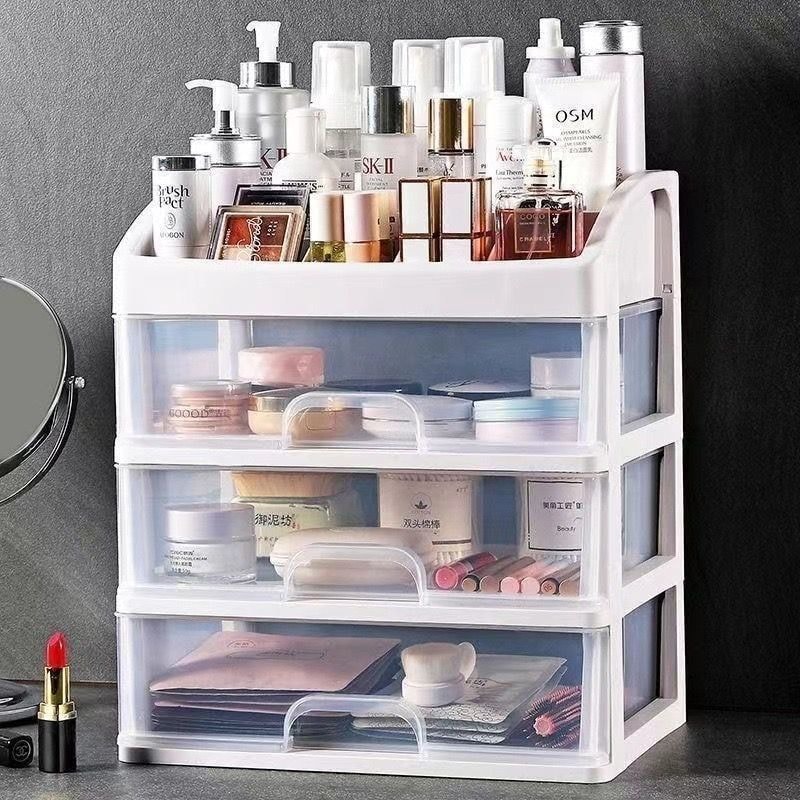 Kệ Mỹ Phẩm 4 Tầng 3 Ngăn Kéo, Bền Đẹp, Chắc Chắn