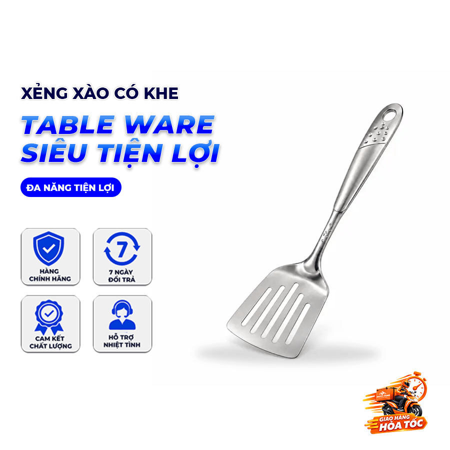 Xẻng Xào Có Khe TABLE WARE 27cm, Sạn Xào Nhà Bếp Đa Năng Tiện Lợi