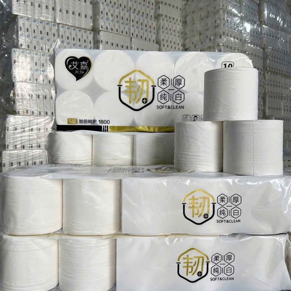 Bịch 10 Cuộn Giấy Vệ Sinh Soft 2KG, Mềm Mịn Dai Thấm Hút Tốt