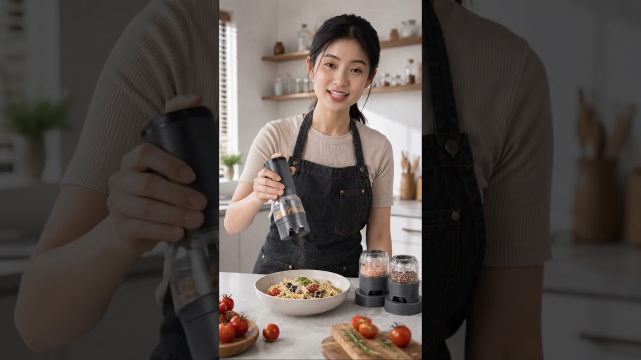 Máy Xay Tiêu Điện  Electric Grinder Đa Năng, Sạc USB - Video
