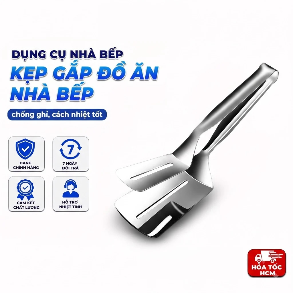 Kẹp Xẻng Gắp Thực Phẩm Nóng, Kẹp Gắp Đồ Ăn Nhà Bếp Đa Năng